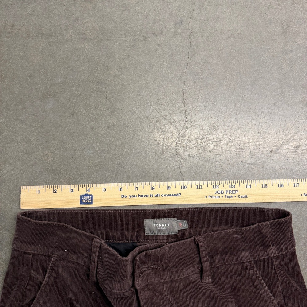 Torrid Feel The Fit Brown Corduroy Wide Leg Flare Pants Womens Size 10R 3652 - Picture 5 of 8